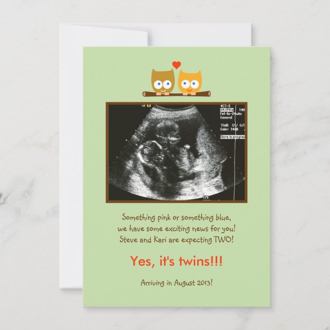 Uggla Photo Gravid-meddelande Meddelande (Framsida)