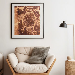 Uggla Pictograph Utah, 9 miljoner Canyon Poster