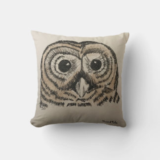 Uggla Pillow, två sidor, 100 % bomull, original Kudde
