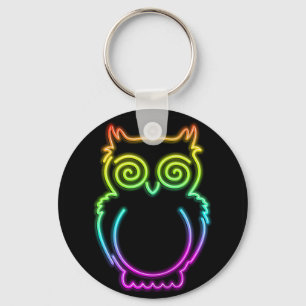 Uggla Psychedelic Neon Light Keychain Nyckelring