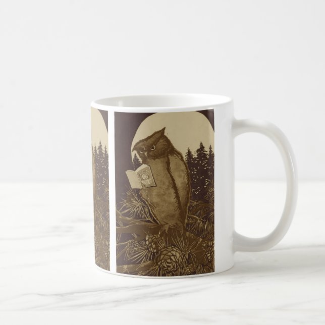 Uggla Reading by Moonlight Kaffemugg (Höger)