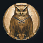 Uggla Retro Art Deco Stor Klocka<br><div class="desc">Uggla Retro Art Deco</div>