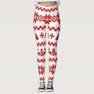 Uggla röda julklappar leggings