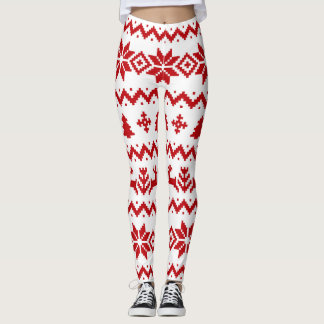 Uggla röda julklappar leggings
