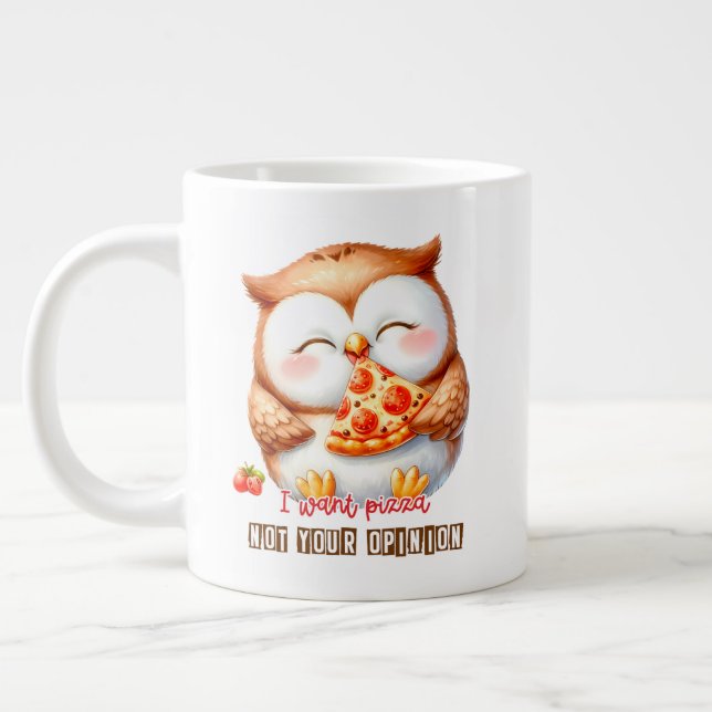Uggla Roligt Jumbo Mugg (Vänster)