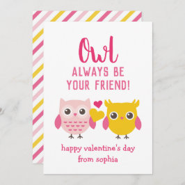 Uggla ska alltid vara dina vänner barn Alla hjärta Julkort