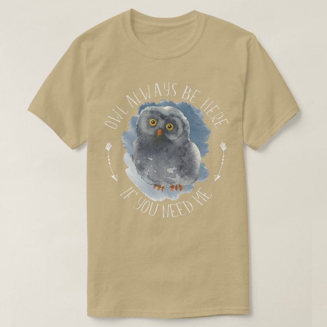 Uggla ska alltid vara här - Forest Bird Wildlife U T Shirt (Design framsida)