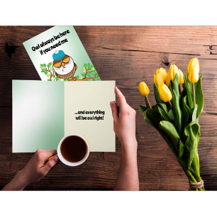 Uggla ska alltid vara här om du behöver mig. kort