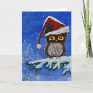 Uggla ska hem till jul helgkort