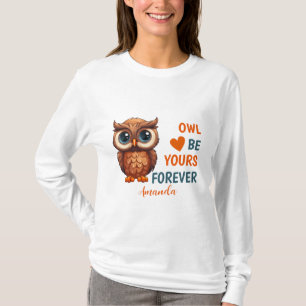 Uggla ska vara din för hjärtat Valentine T-Shirt
