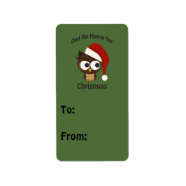 Uggla ska vara hemma till jul! adressetikett