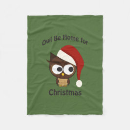 Uggla ska vara hemma till jul! fleecefilt