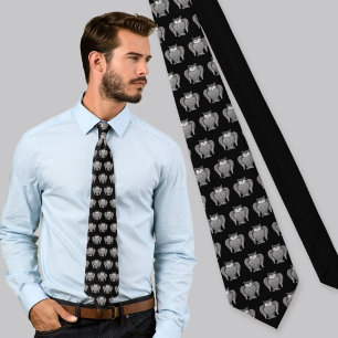 Uggla Sketch Tecknad Mönster Slips