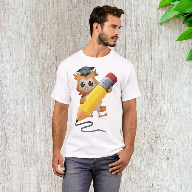 Uggla skriver t shirt (Skapare uppladdad)