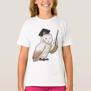 Uggla som lärare med pekare t shirt
