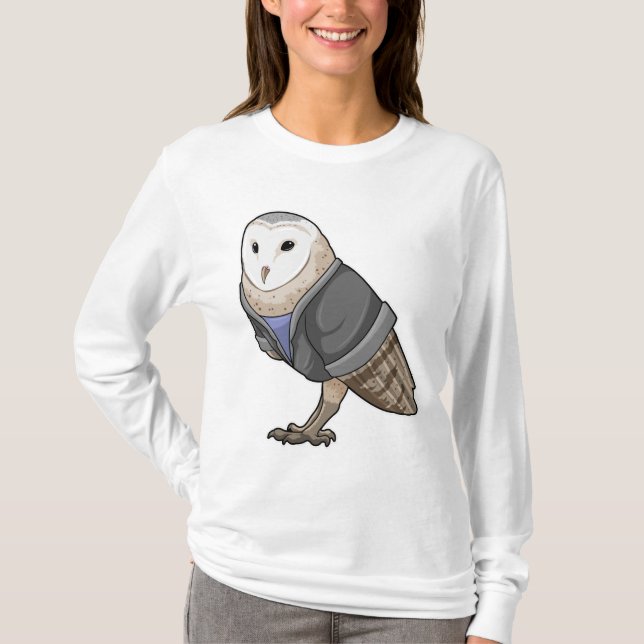 Uggla som sekreterare t shirt (Framsida)