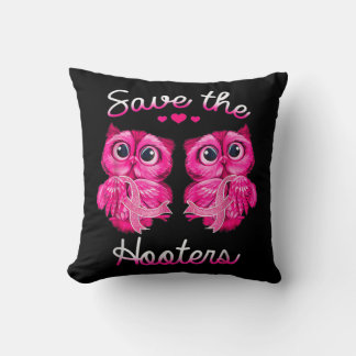 Uggla Spara A Hooters Rosa Ribbon Breast Cancer Gi Kudde