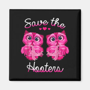 Uggla Spara A Hooters Rosa Ribbon Breast Cancer Gi Magnet