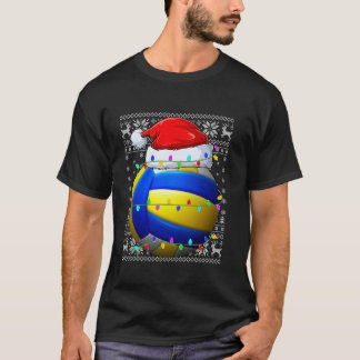 Uggla Sports Player Santa Hat Volleyball Ch T Shirt