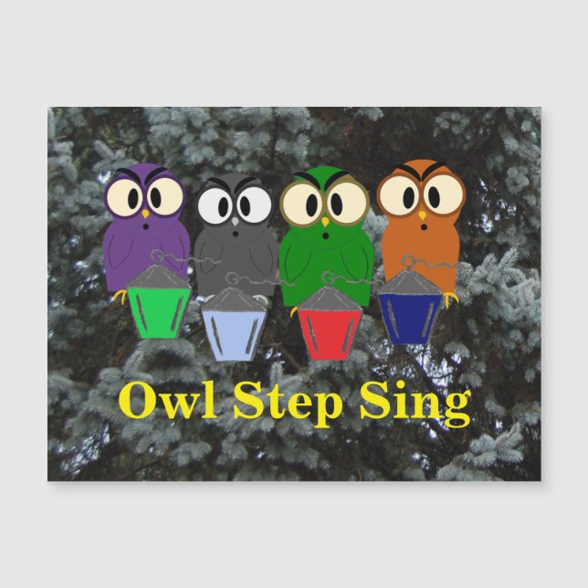 Uggla Step Sjunga Bryn Mawr Lanternor Magnetic Car (Framsida)