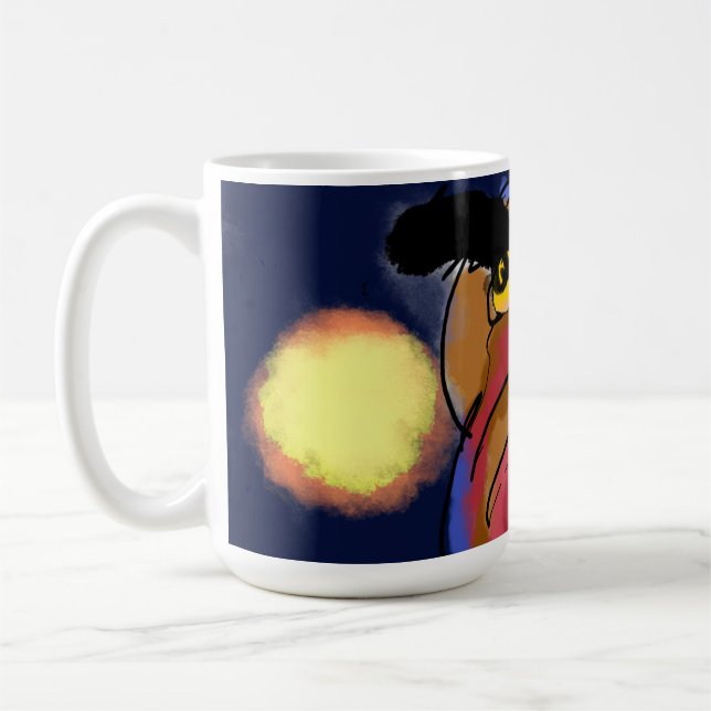 Uggla stjärna natt kaffemugg (Vänster)