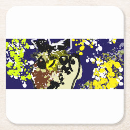 Uggla stjärnor underlägg papper kvadrat