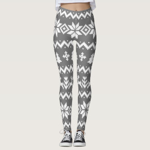 Uggla svettare julbalar i mönster leggings