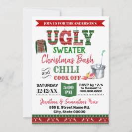 Uggla Sweater & Chili Cook av julklapp Inbjudningar
