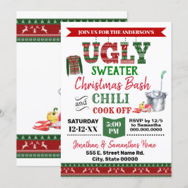 Uggla Sweater & Chili Cook av julklapp Inbjudningar