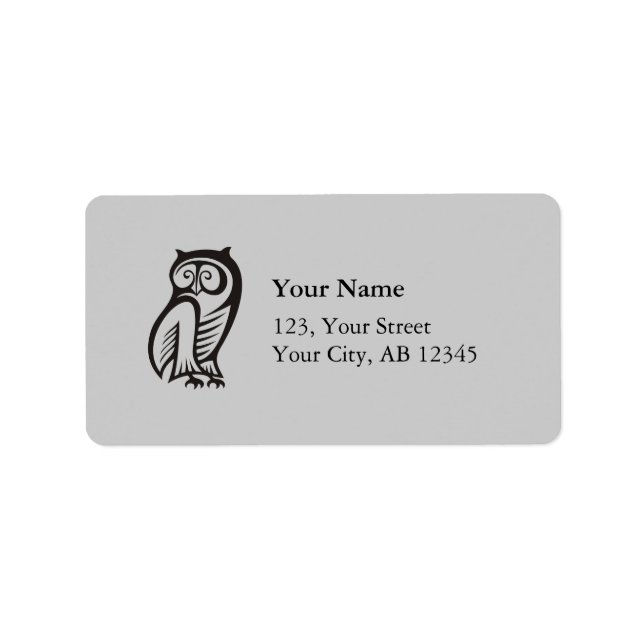 Uggla Symbol Black Adressetikett (Framsidan)