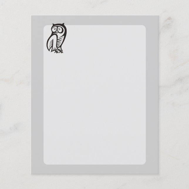 Uggla Symbol Black Flygblad (Framsidan)