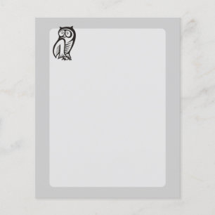 Uggla Symbol Black Flygblad