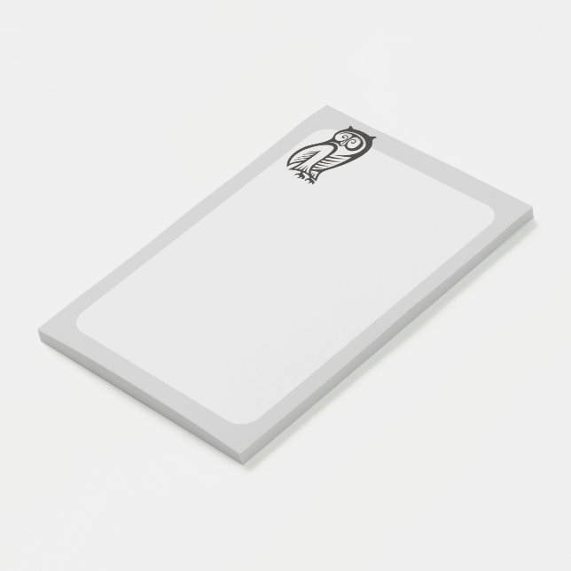 Uggla Symbol Black Post-it Block (Vinklad)