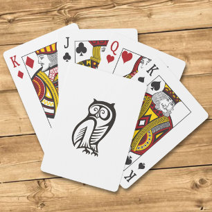 Uggla Symbol Black Spel Kort