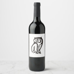 Uggla Symbol Black Vinflaska Etikett