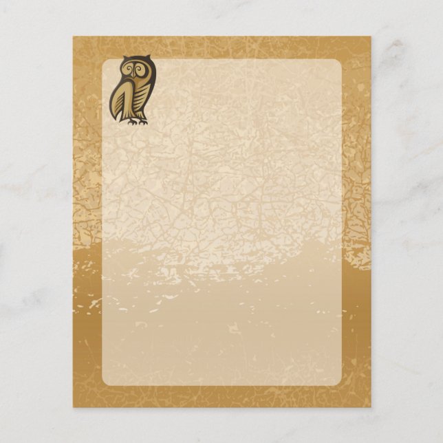 Uggla Symbol Färg Flygblad (Framsidan)