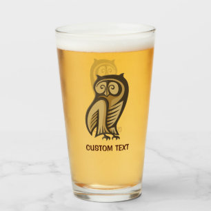 Uggla Symbol Färg Glaskopp