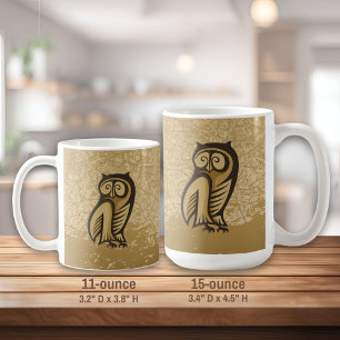 Uggla Symbol Färg Kaffemugg
