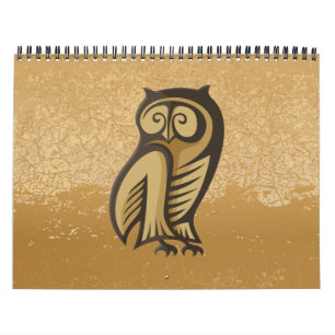Uggla Symbol Färg Kalender