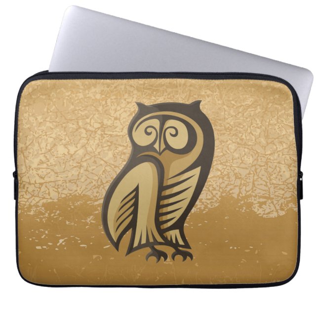 Uggla Symbol Färg Laptop Sleeve (Framsidan)