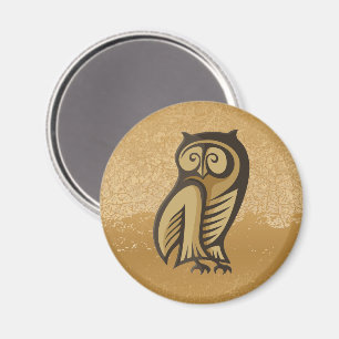 Uggla Symbol Färg Magnet