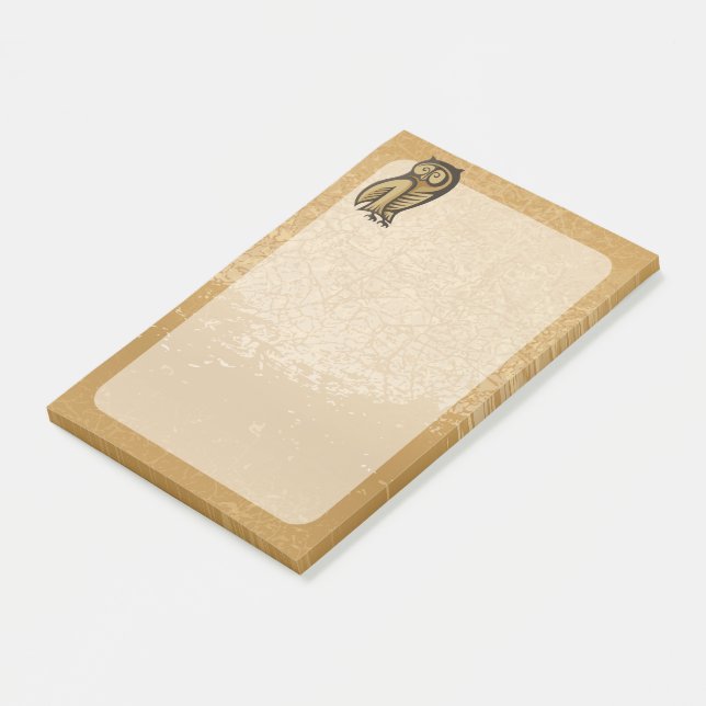 Uggla Symbol Färg Post-it Block (Vinklad)