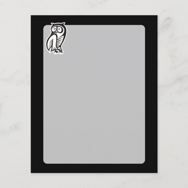 Uggla Symbol White Flygblad (Framsidan)