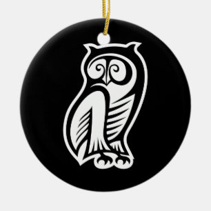 Uggla Symbol White Julgransprydnad Keramik