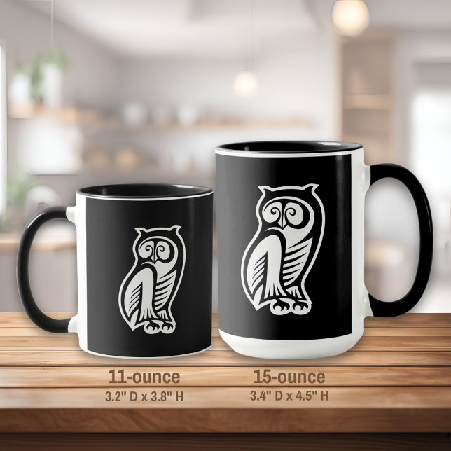 Uggla Symbol White Mugg (Skapare uppladdad)