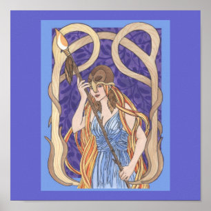 Uggla synade Athena Poster