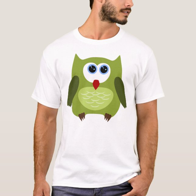 Uggla. T-shirt. Tröja (Framsida)