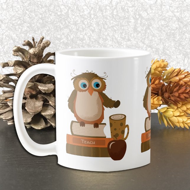 Uggla Teacher Mugg | Teach-strömkälla (Brown owl teacher mug .)