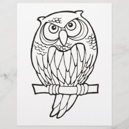 Uggla Tecknad Coloring Bok Page