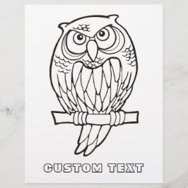 Uggla Tecknad Coloring Bok Page